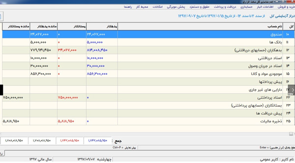 نرم افزار حسابداری پارسیان